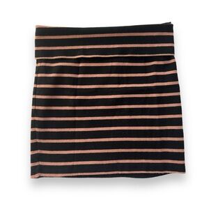 Forever 21 Convertible Horizontal Stripe Knit Bodycon Skirt Size S/P Taupe/Black